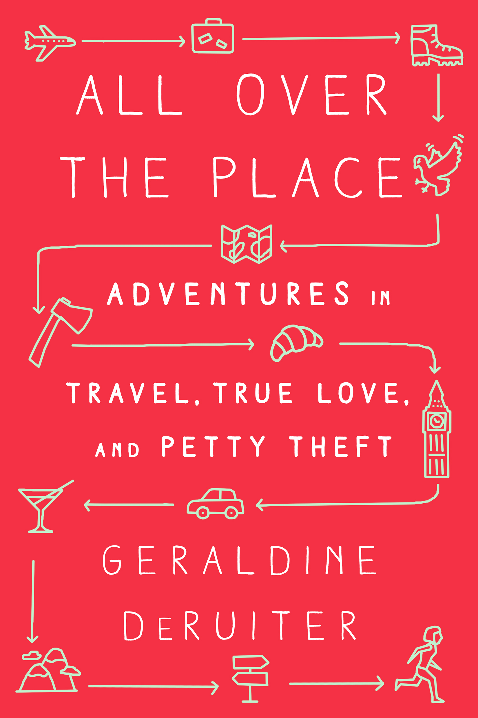 All over the place : adventures in travel, true love, and petty theft