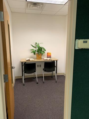 Sissonville Study Room, complete with small table and two chairs