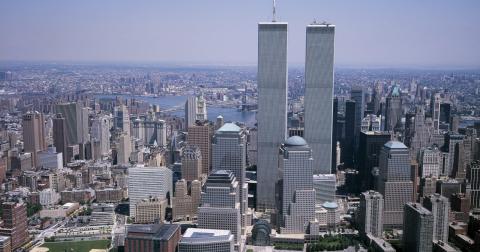 World Trade Center Towers before Terrorist Attacks in 2001