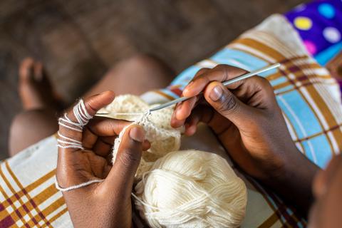 crochet hands