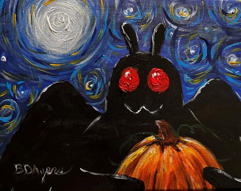 Denean Ayers mothman painting