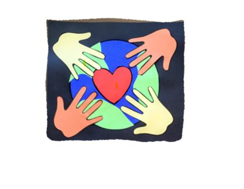 Earth with heart and hands