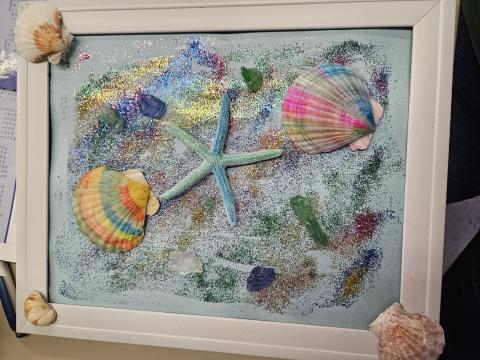 Tie Dye Seashells