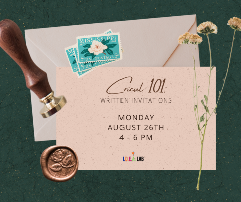 Use the Cricut to make "handwritten" cards and invitations in the IDEA Lab!