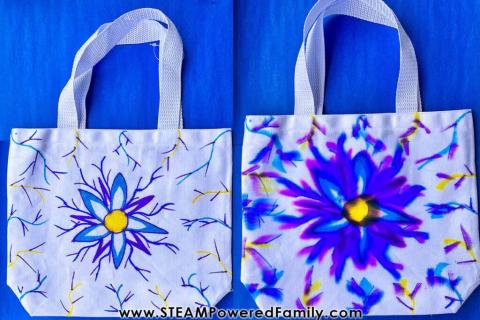 DIY Tote tie-dye