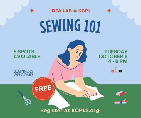 Learn the basics of sewing with Bernadette in the IDEA Lab!