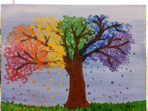 Painted Rainbow Tree