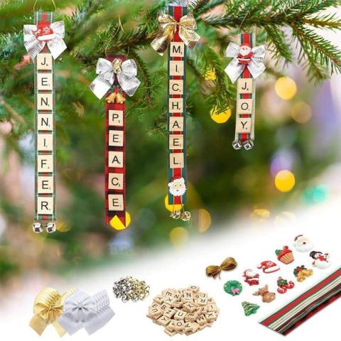 Scrabble Ornaments 