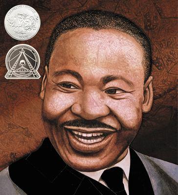 Cover art from the book "Martin's Big Words" depicting Martin Luther King, Jr.