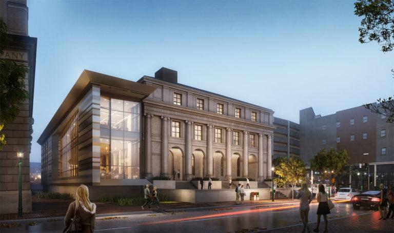 Rendering of renovated Main Library, downtown Charleston