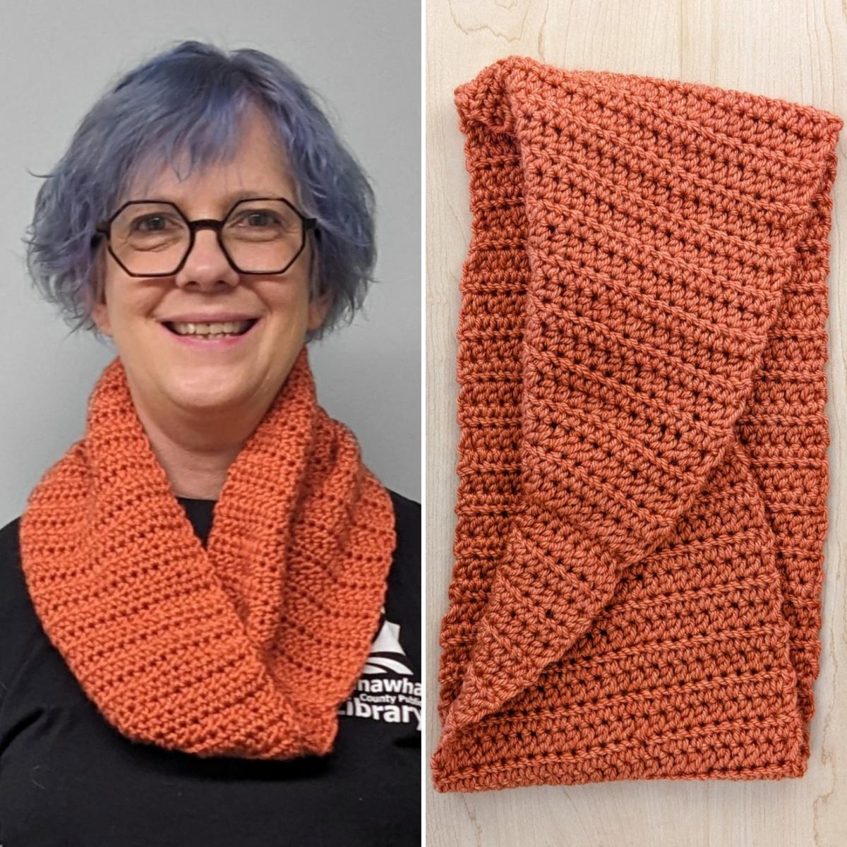 crocheted neck warmer