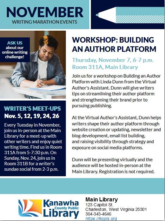 November Writing events full flyer